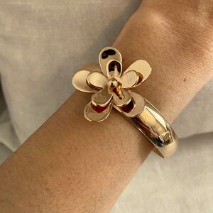 MICHAEL KORS Rose Gold Stainless Steel Flower Cuff